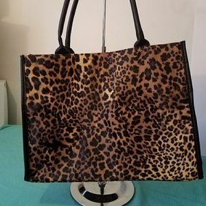 Neiman Marcus animal print tote